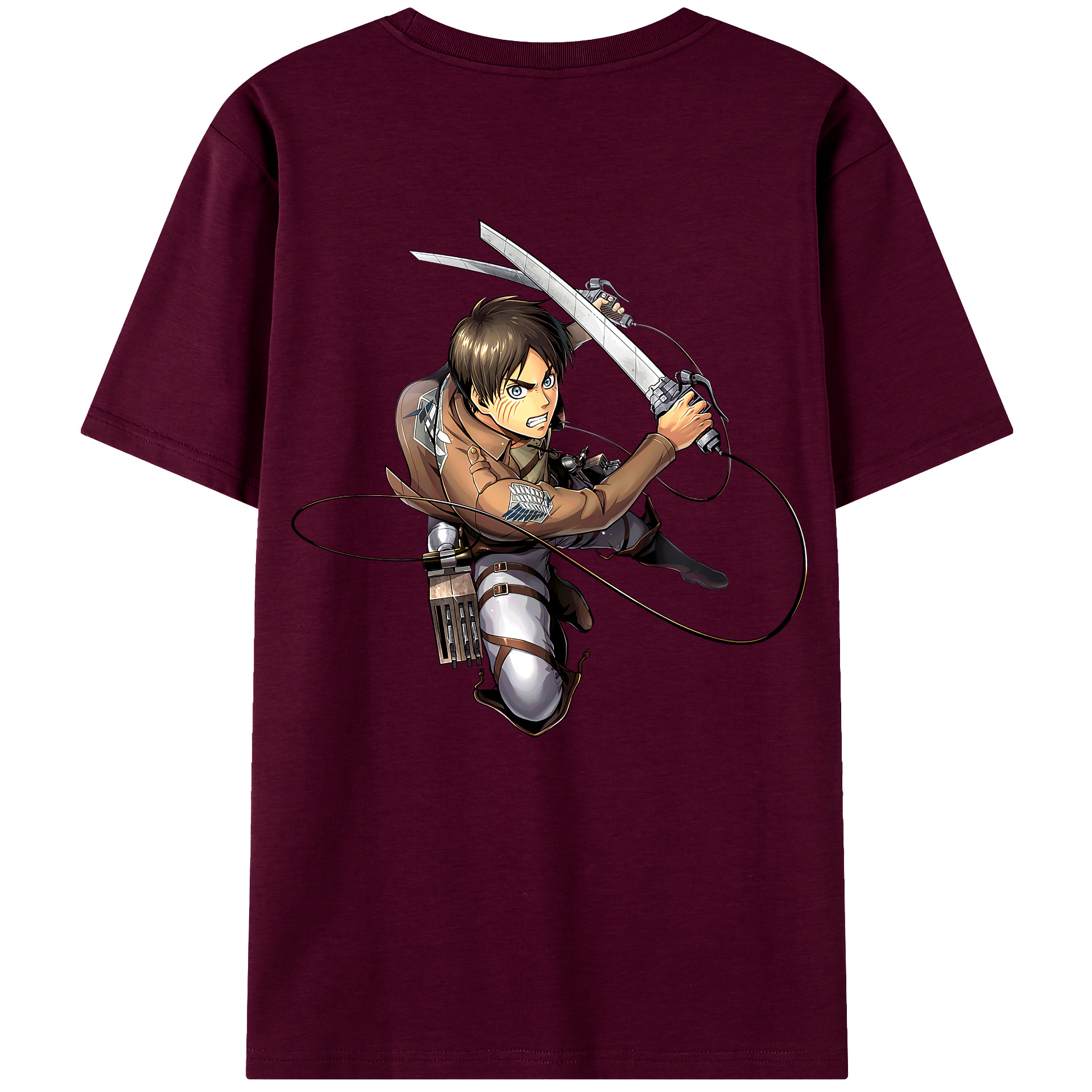 （画像用） 進撃の巨人 エレン･イェーガー Attack on Titan Eren Jäger レディース半袖Tシャツ(バックプリント)